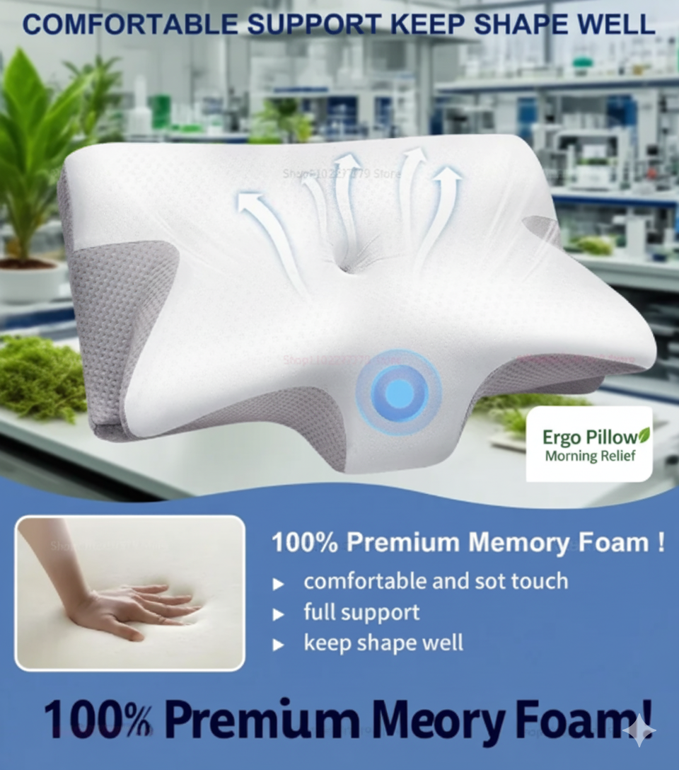 ErgoPillow™ Ergonomic Cervical Pillow - Neck Pain Relief & Better Sleep 2025